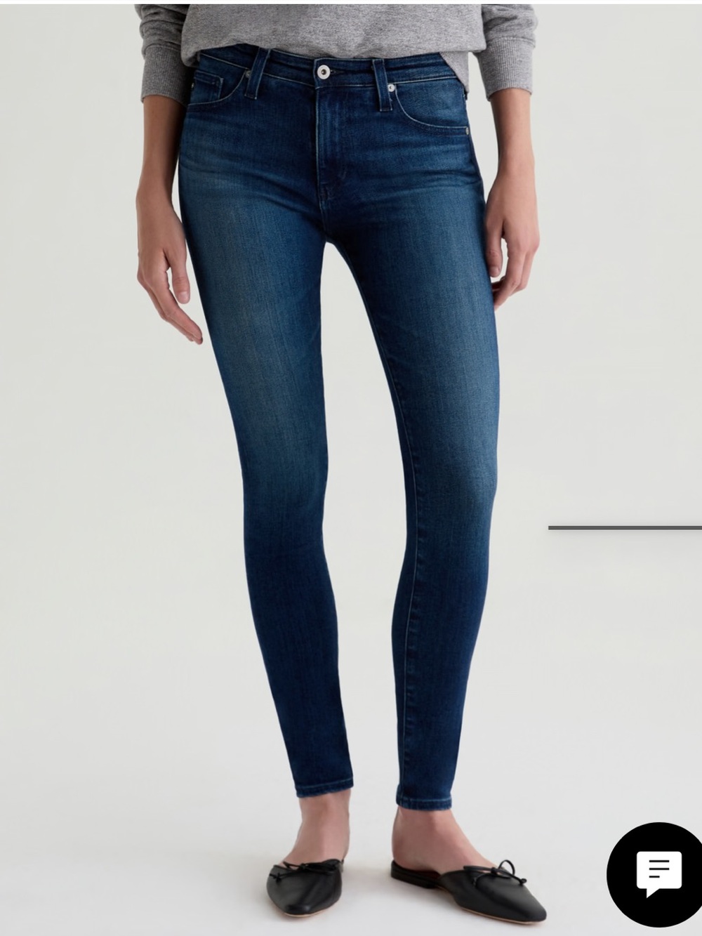 AG Adriano Goldschmied Dark Wash The legging Super Skinny Jeans Women's 27R - Picture 3 of 14